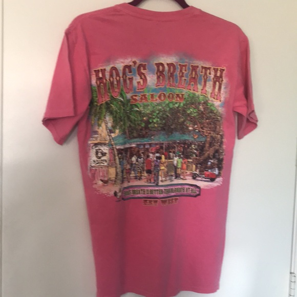 Hogs Breath Saloon Key West t-shirt NWT size S unisex pink - Picture 4 of 6